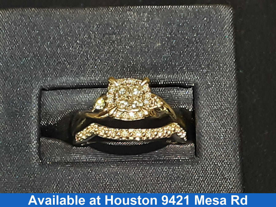Ring - Engagement Set - White Gold 14k (.585) 4.6 grams Size 10