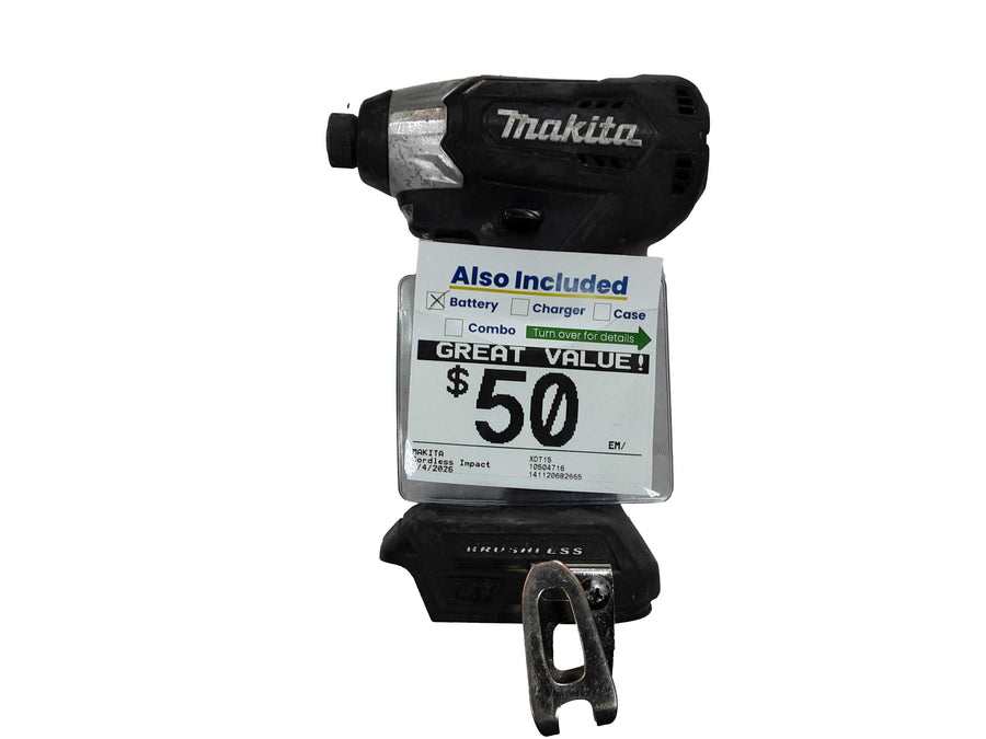 Makita Xdt15 Black Cordless Impact Drill