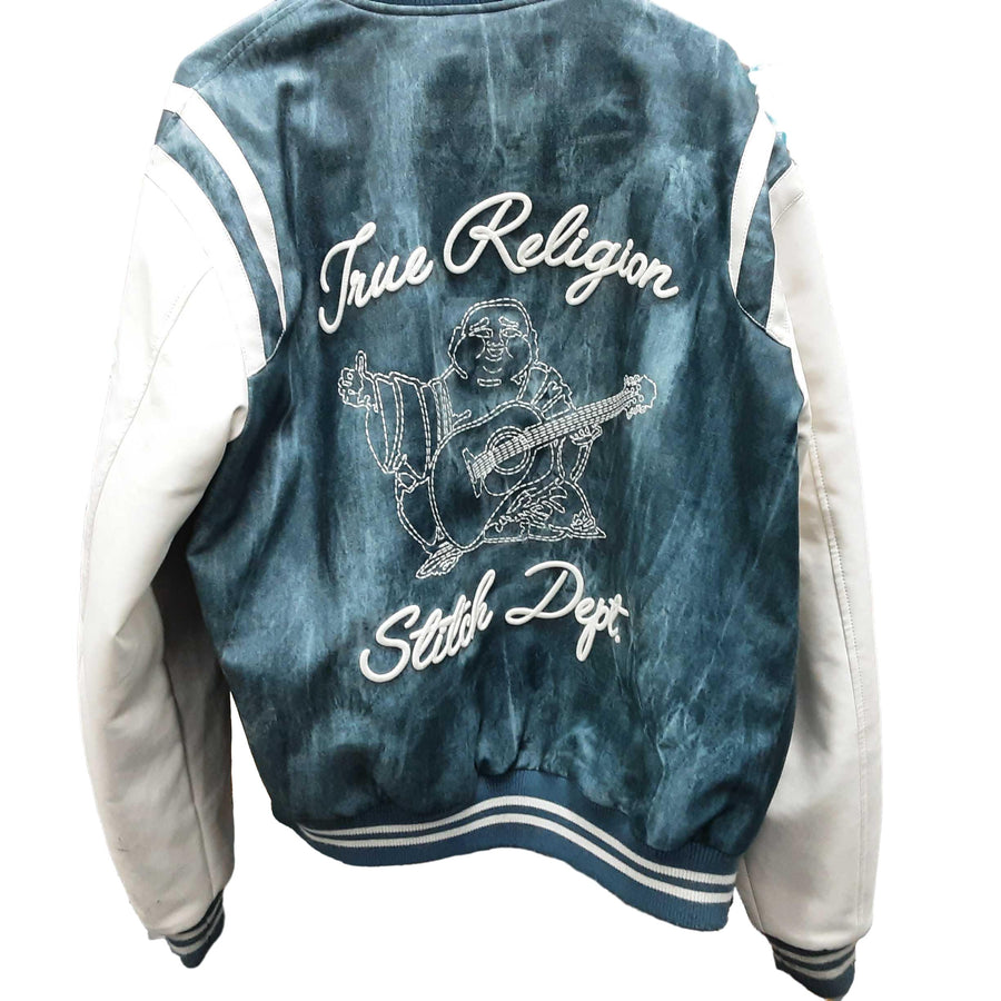 True Religion Denim Varsity Jacket Blue