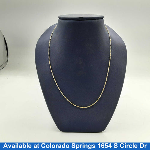 Rope Chain - Yellow Gold 14k (.585) 1.2 grams 18 inch