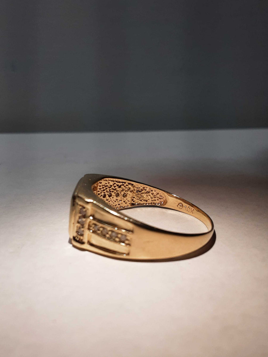 Men's Ring - Yellow Gold 10k (.417) 4.9 grams Size 14
