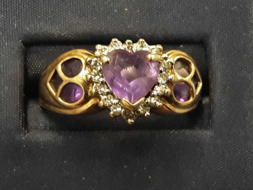 Women's Ring - Yellow Gold 14k (.585) 5.4 grams Size 20