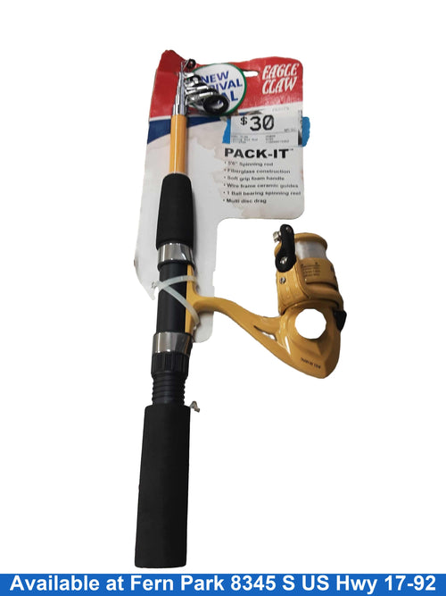 Eagel Claw Hn800 Yellow Fishing Rod & Reel Combo