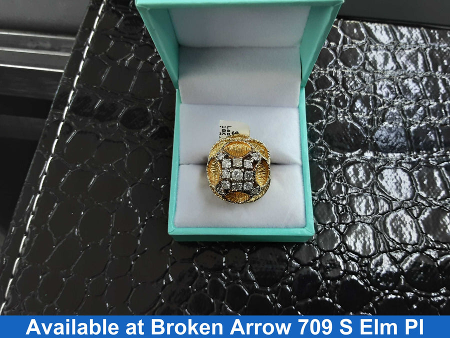Women's Ring - Yellow Gold 18k (.750) 16.2 grams Size 9