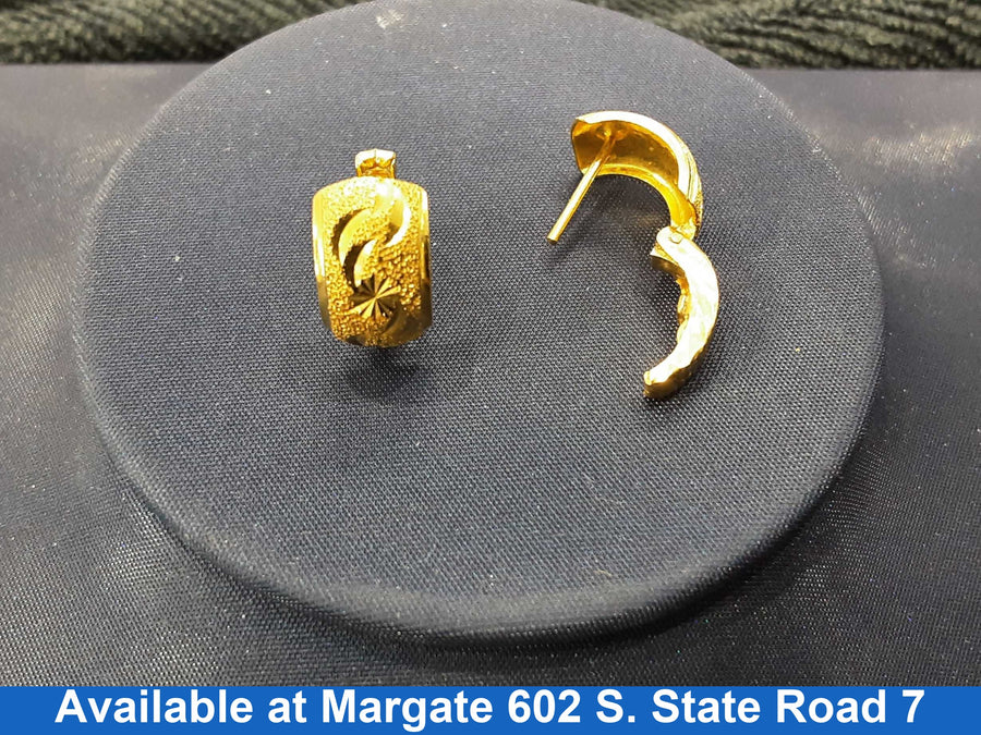 Hoop Earrings - Yellow Gold 22k (.917) 3.4 grams