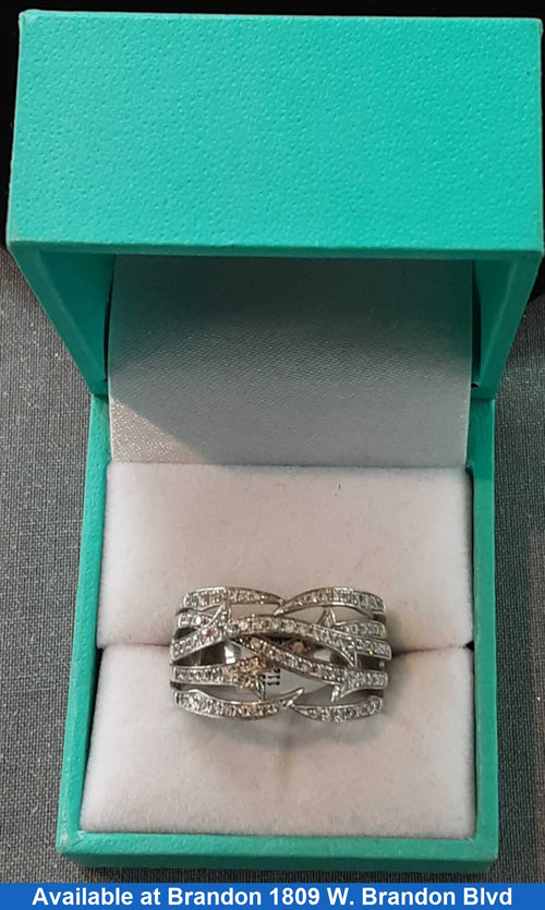 Women's Ring - White Gold 14k (.585) 6.2 grams Size 10