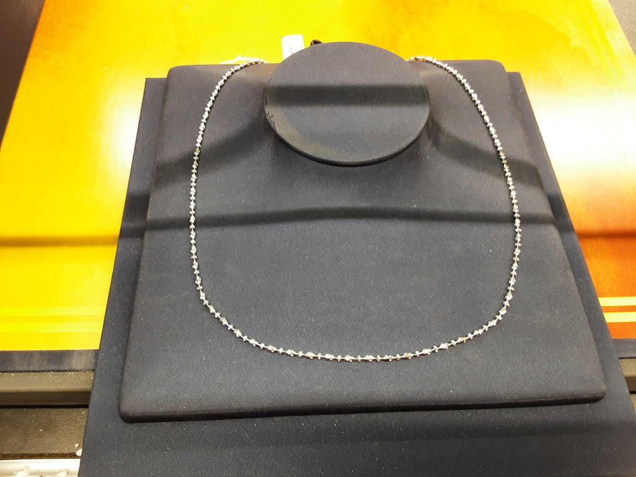 Bead Chain - White Gold 14k (.585) 4.8 grams 18 inch