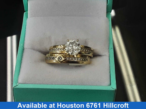 Ring - Engagement Set - Yellow Gold 10k (.417) 4.4 grams Size 10