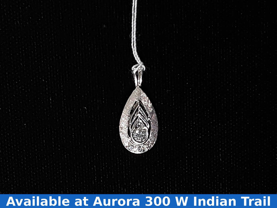 Diamond Pendant - White Gold 14k (.585) 1.8 grams