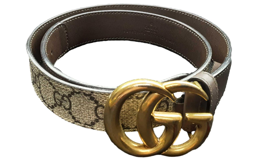 Gucci Gg Marmont Reversible Belt Brown Belt / Buckle