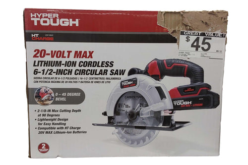 Hyper Tough 6.5 Saw Red Cordless Circular Saw