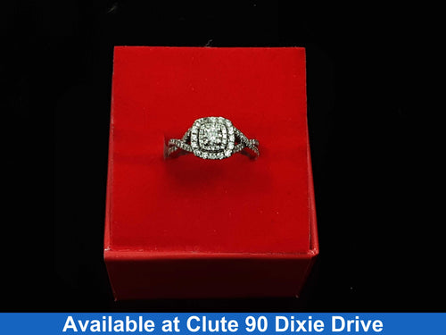 Ring - Engagement Set - White Gold 10k (.417) 3.4 grams Size 5