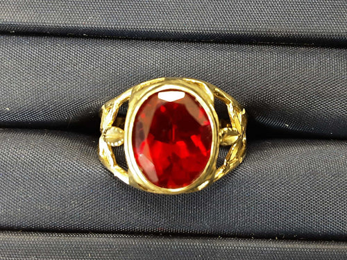 Men's Ring - Yellow Gold 14k (.585) 5.3 grams Size 9.5