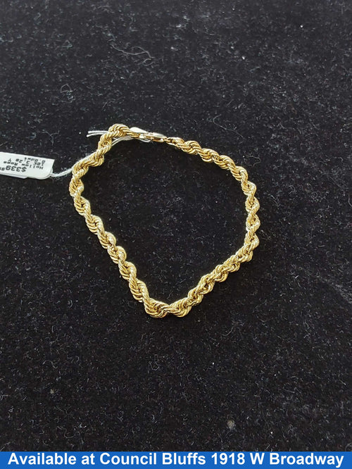 Rope Bracelet - Yellow Gold 10k (.417) 3.2 grams 8 inch