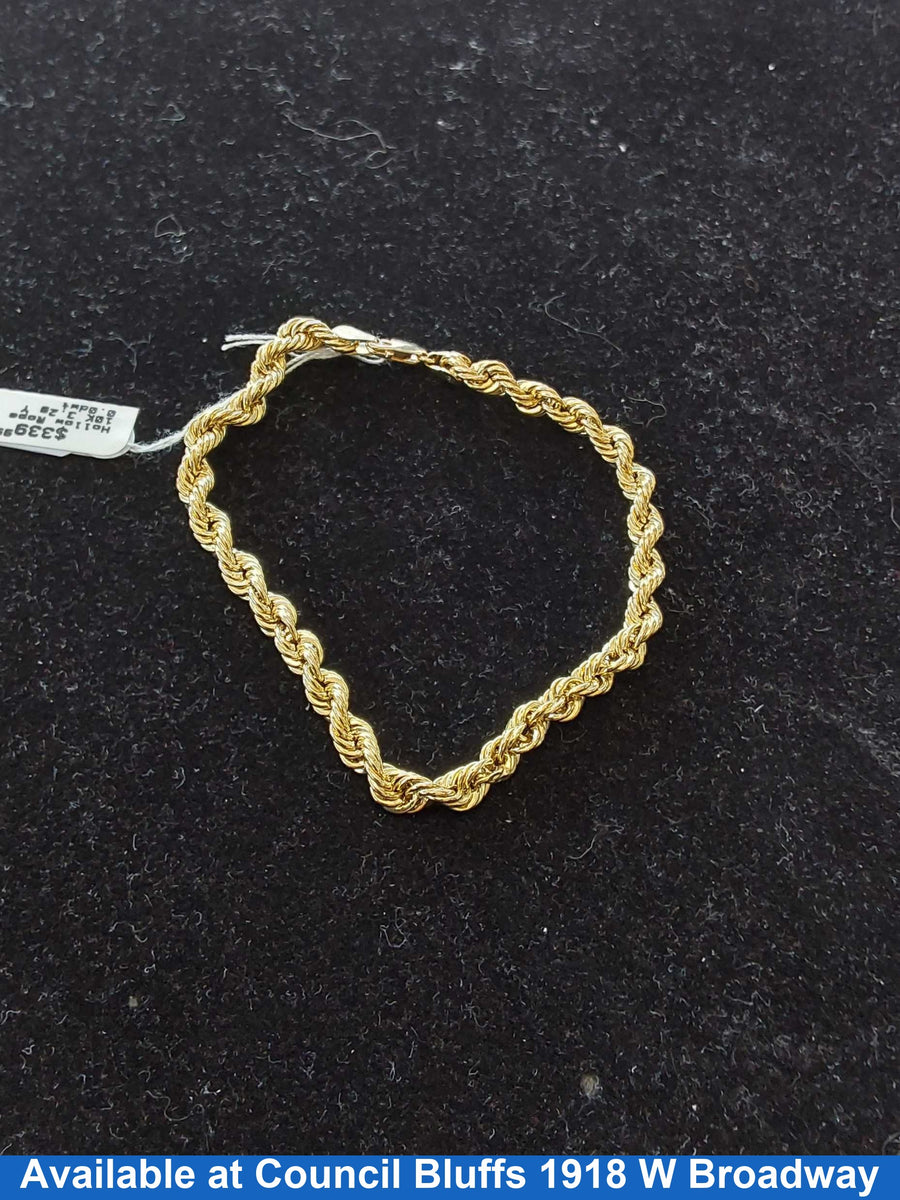 Rope Bracelet - Yellow Gold 10k (.417) 3.2 grams 8 inch