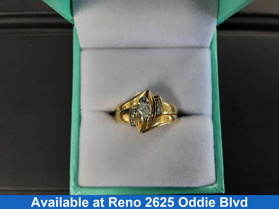 Women's Ring - Yellow Gold 14k (.585) 5.2 grams Size 6.5