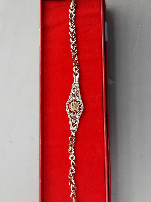ID Bracelet - Tricolor Gold 14k (.585) 6.3 grams 7 inch