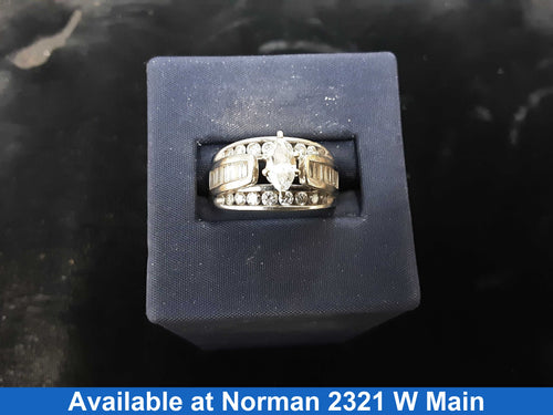 Women's Ring - Anniversary - White Gold 14k (.585) 6 grams Size 7