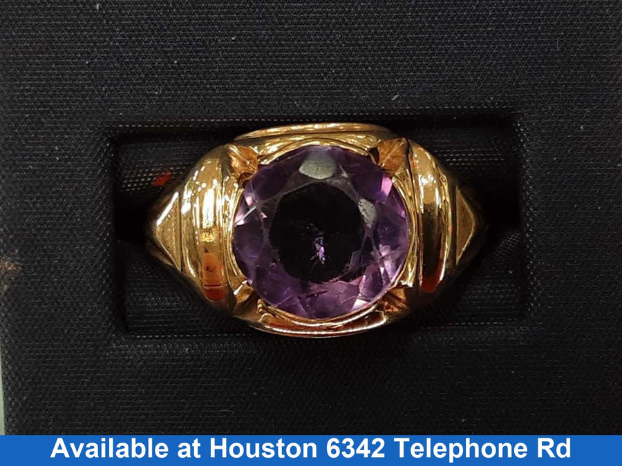 Women's Ring - Yellow Gold 10k (.417) 5.3 grams Size 10.5