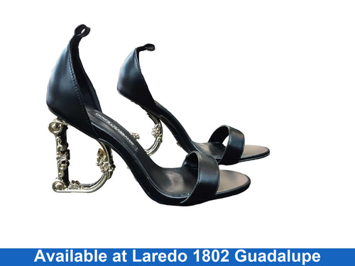 Dolce & Gabbana Keira Baroque Dg Heel Black