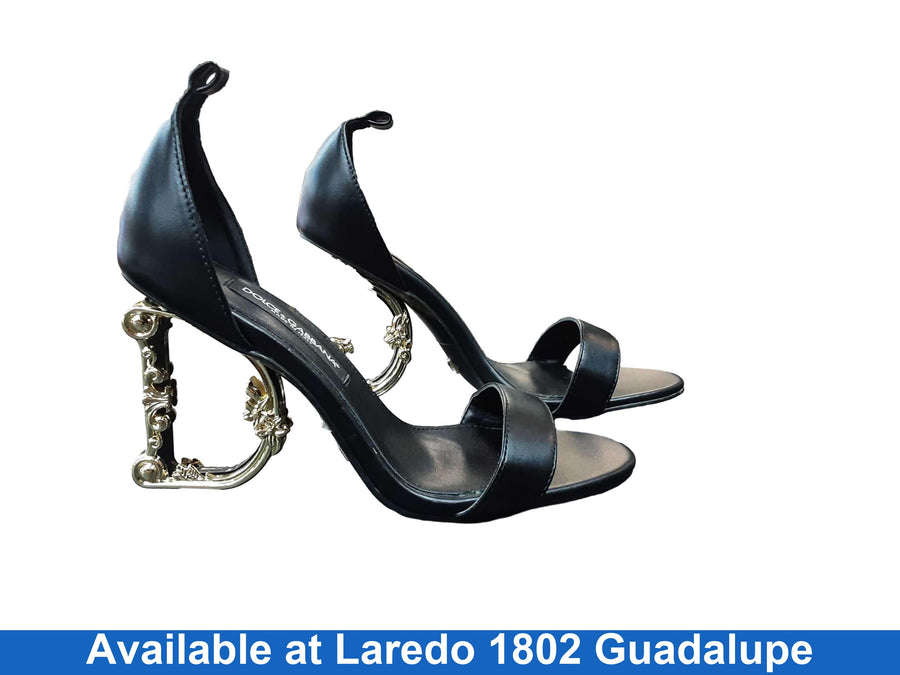 Dolce & Gabbana Keira Baroque Dg Heel Black
