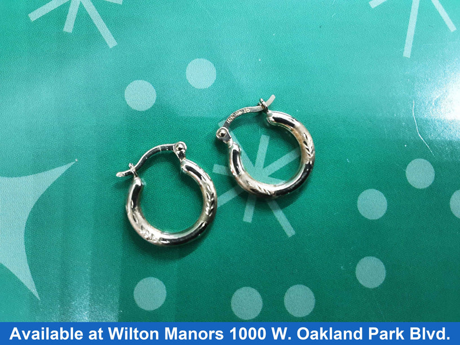 Hoop Earrings - Yellow Gold 10k (.417) 0.4 grams
