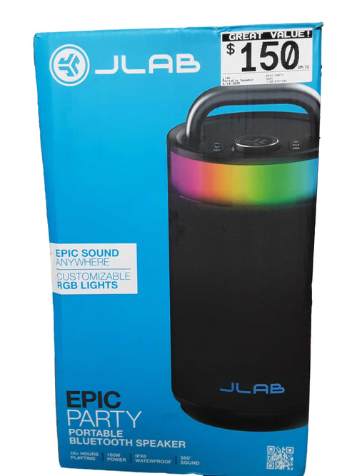 Jlab Epic Party Black Portable Speaker