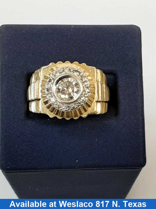 Men's Ring - Yellow Gold 14k (.585) 13.5 grams Size 10.5