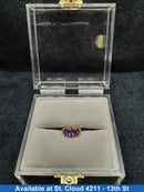 Women's Ring - 3 Stone Amethyst Ring
