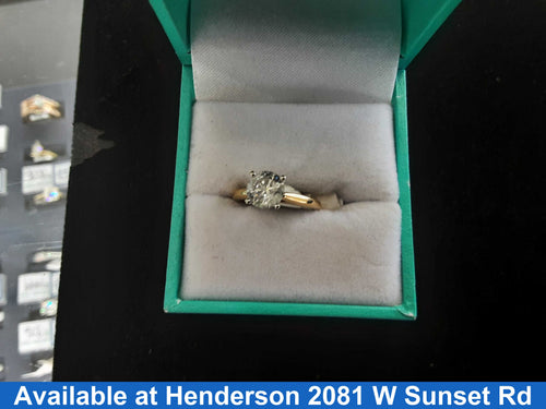 Women's Ring - Solitaire - Yellow Gold 14k (.585) 2.3 grams Size 4