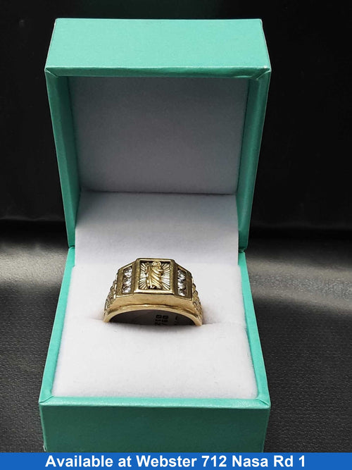 Men's Ring - Yellow Gold 10k (.417) 5.4 grams Size 8.5