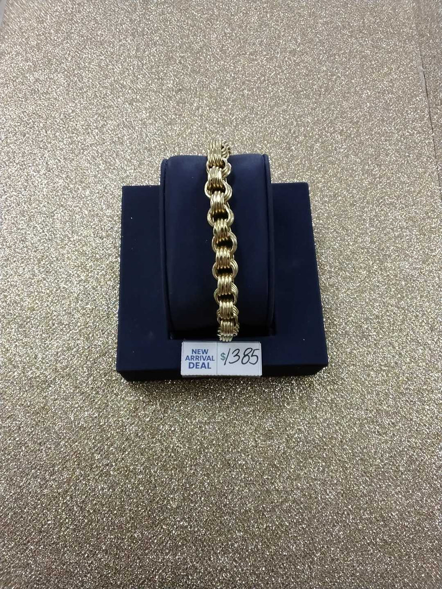 Box Bracelet - Yellow Gold 10k (.417) 13.2 grams 8 inch