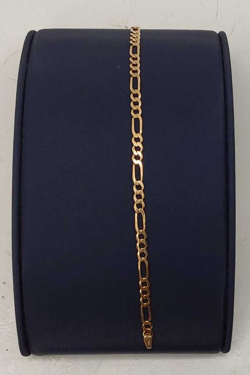 Figaro Bracelet - Yellow Gold 14k (.585) 4.4 grams 7 inch