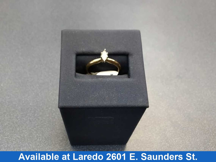 Women's Ring - Solitaire - Yellow Gold 14k (.585) 1.6 grams Size 4