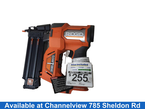 Ridgid Ro9891 Orange Cordless Brad Nailer