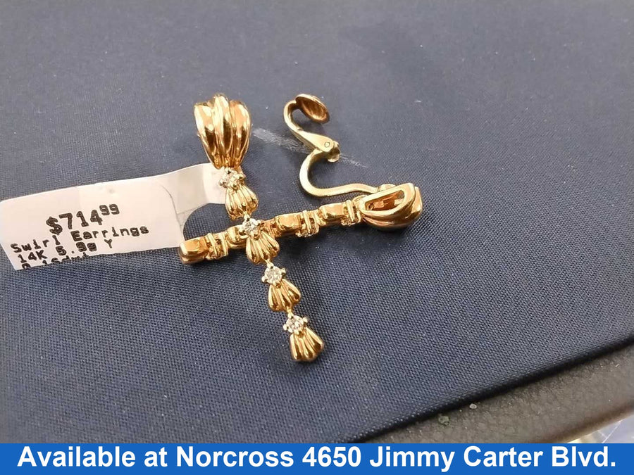 Earrings - Yellow Gold 14k (.585) 5.9 grams