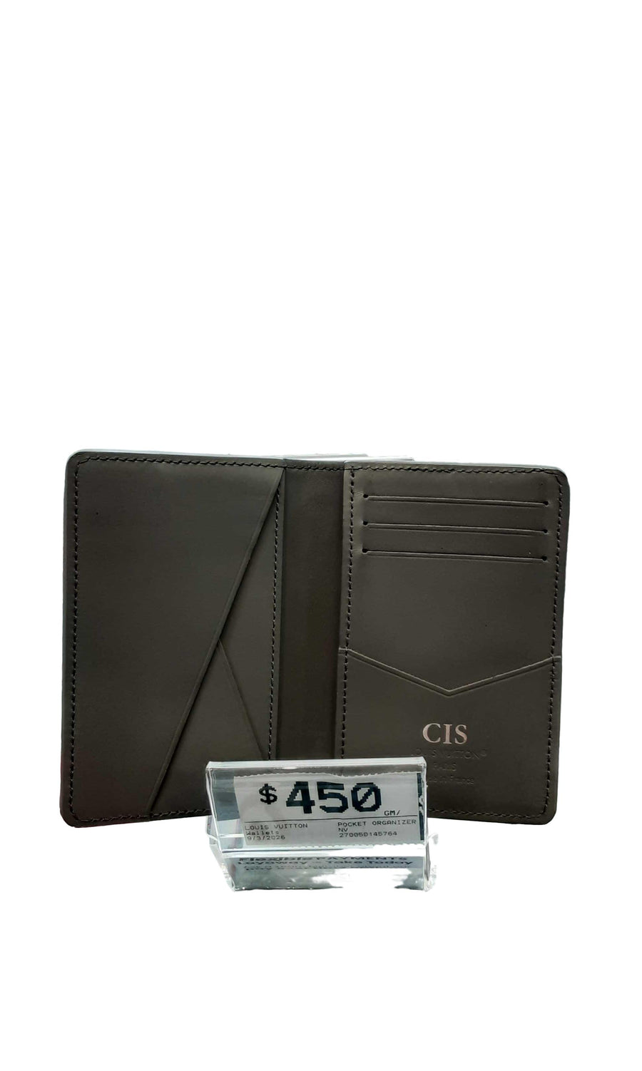 Louis Vuitton Pocket Organizer Gray Wallet