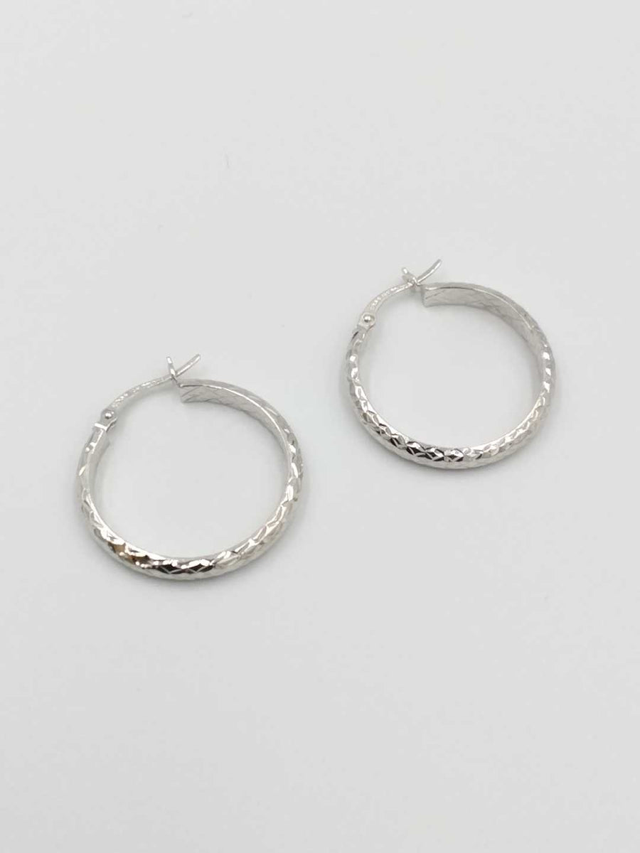 Hoop Earrings - White Gold 14k (.585) 2 grams