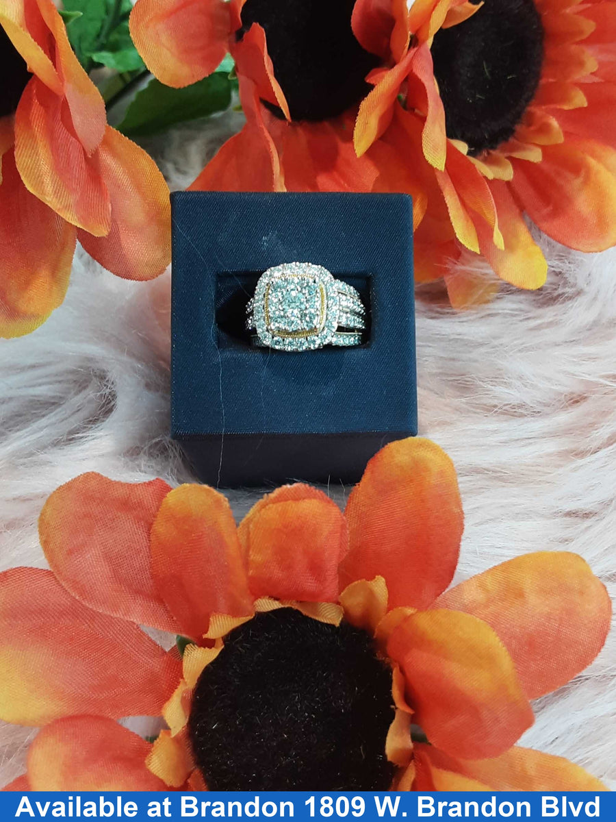 Ring - Engagement Set - Yellow Gold 14k (.585) 8.1 grams Size 7