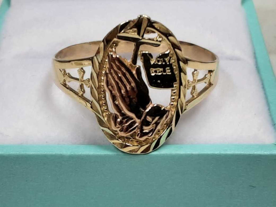Women's Ring - Tricolor Gold 14k (.585) 2.4 grams Size 13.5
