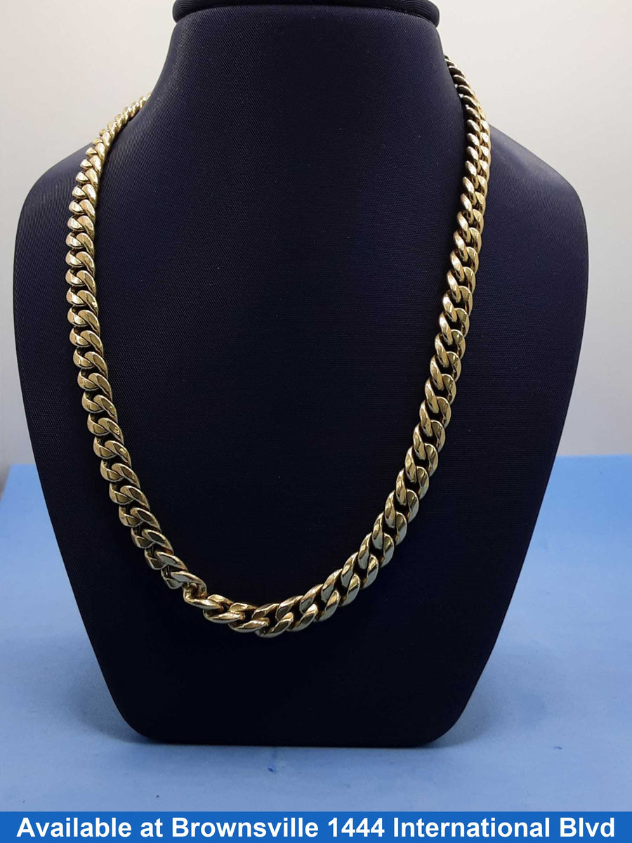 Cuban Link Chain - Yellow Gold 10k (.417) 12.5 grams 18 inch