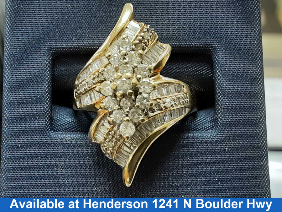 Women's Ring - Yellow Gold 10k (.417) 5.4 grams Size 20
