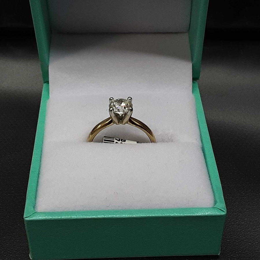 Women's Ring - Solitaire - Yellow Gold 10k (.417) 2.3 grams Size 4