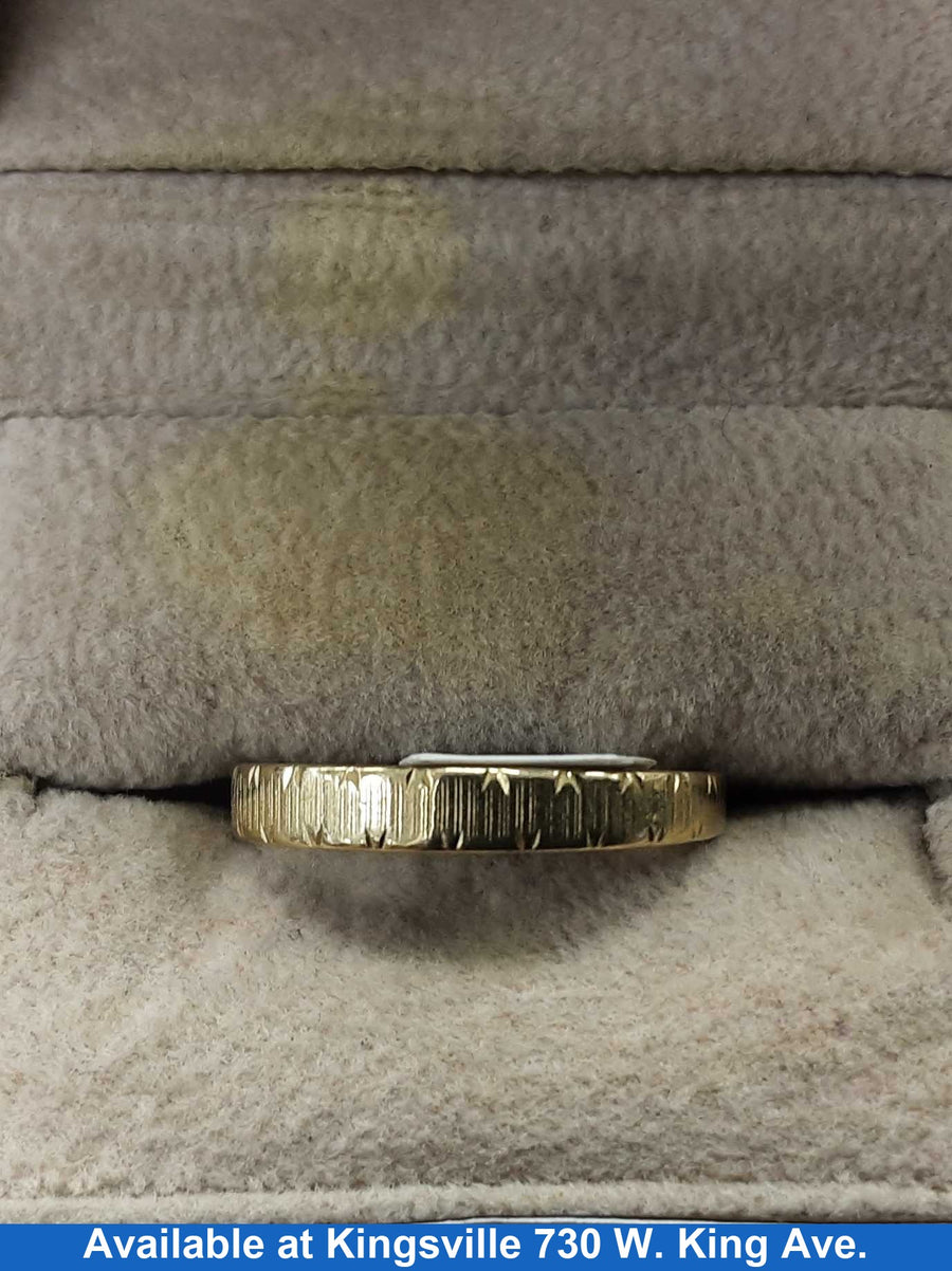 Ring - Wedding Band - Yellow Gold 14k (.585) 2.8 grams Size 8