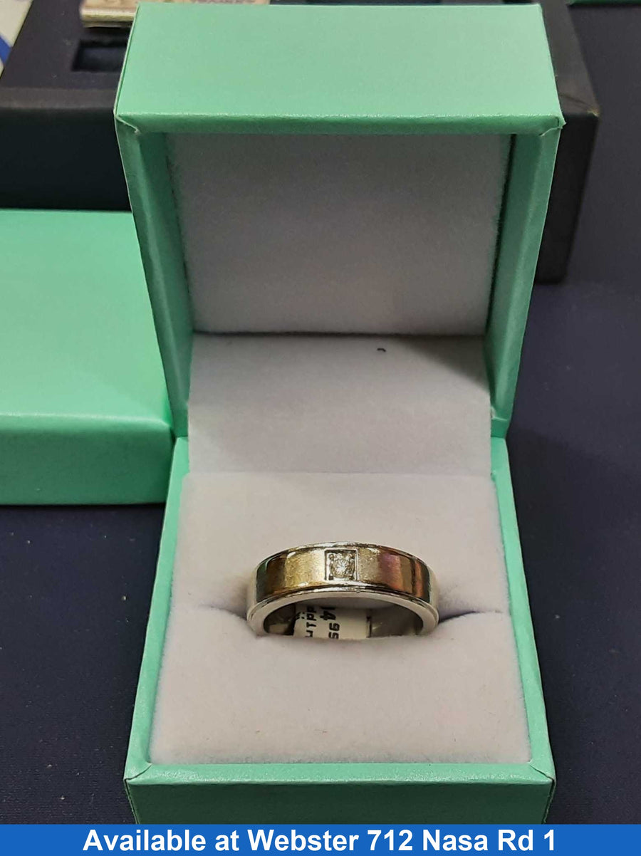 Ring - Wedding Band - White Gold 14k (.585) 9.5 grams Size 9
