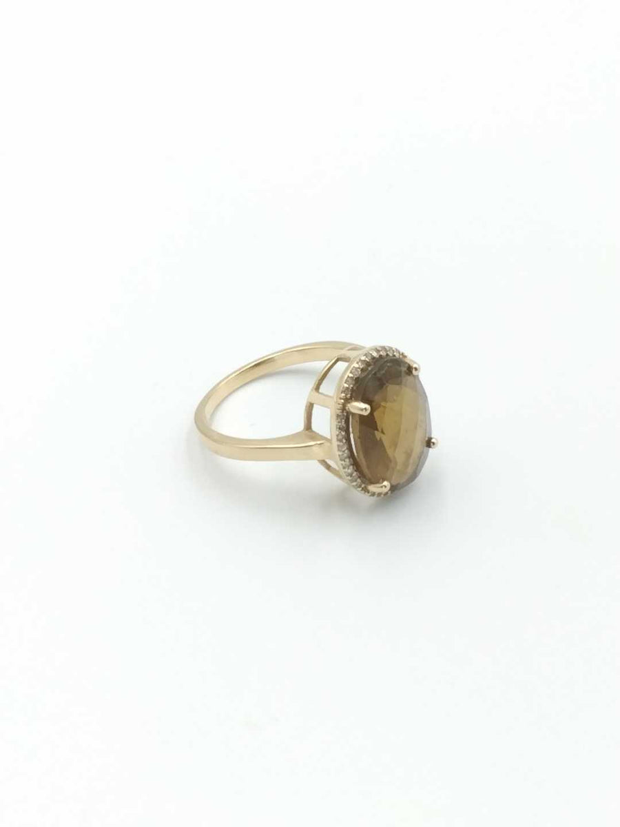 Women's Ring - Solitaire - Yellow Gold 14k (.585) 4.1 grams Size 7.5