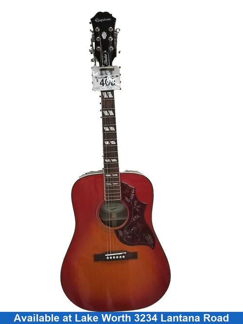 Epiphone Hummingbird Studio Orange Acoustic Classic Guitar
