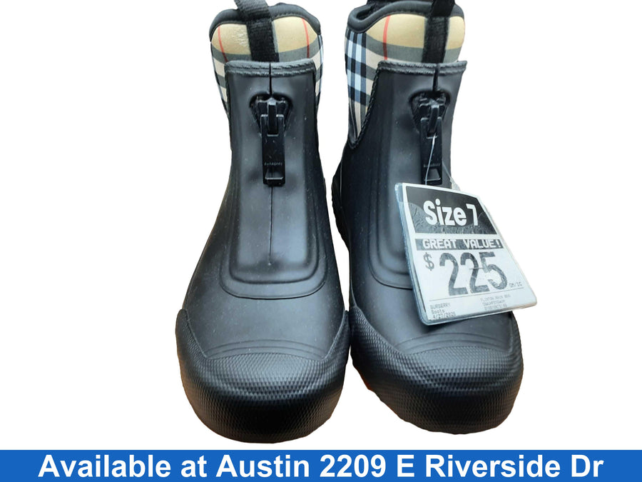 Burberry Flinton Rain Boots Black