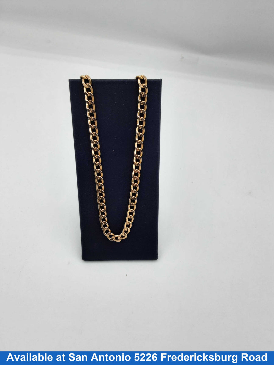 Cuban Link Chain - Yellow Gold 10k (.417) 13.6 grams 22 inch