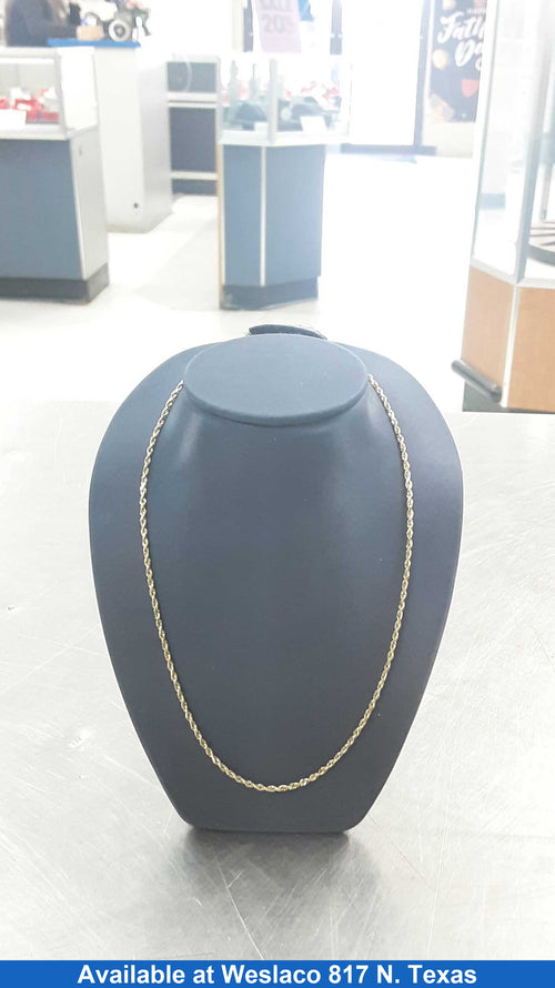 Rope Chain - Yellow Gold 14k (.585) 4.9 grams 22 inch